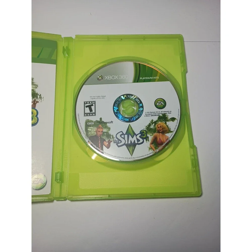 The Sims 3 Platinum Hits Microsoft Xbox 360 Pristine Complete Video Game CIB